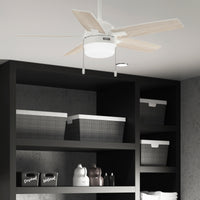 44 inch Anisten ENERGY STAR® Fresh White Ceiling Fan with LED Light Kit and Pull Chain