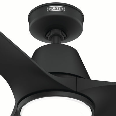 60 inch Aeronaut Wi-Fi ENERGY STAR® Matte Black Damp Rated Ceiling Fan with LED Light Kit and Handheld Remote