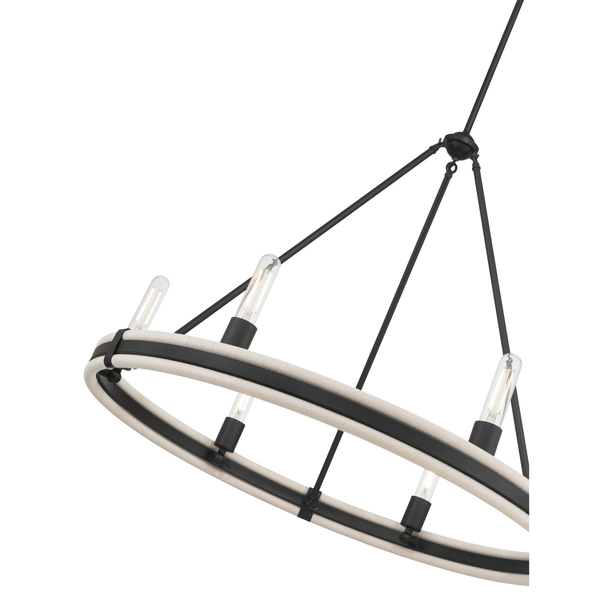 25.5'' Rovessa Matte Black 6 Light Chandelier