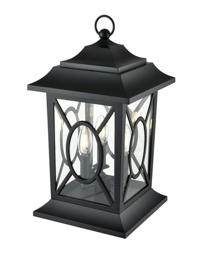 19.75'' Allbert Powder Coated Black 3 Light Post Lantern