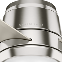 Casablanca 54 inch Commodus Brushed Nickel Low Profile Ceiling Fan with LED Light Kit and Wall Control