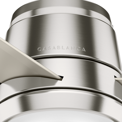 Casablanca 54 inch Commodus Brushed Nickel Low Profile Ceiling Fan with LED Light Kit and Wall Control