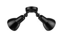 5.25''  Powder Coated Black 2 Light Flood Light