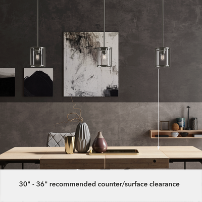 Astwood 6-inch 1-light Brushed Nickel Pendant with Clear Glass