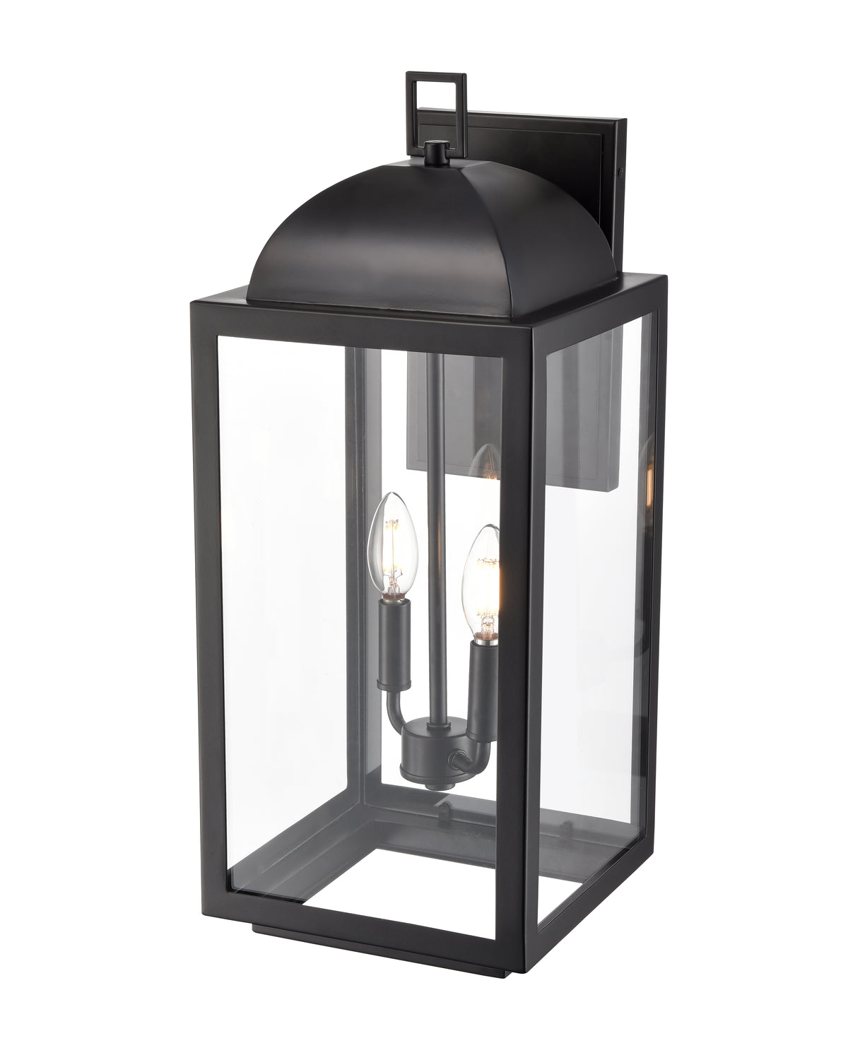 9'' Beaufort Powder Coated Black 2 Light Wall Sconce