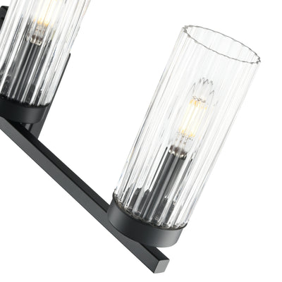 29.75'' Iversen Matte Black 4 Light Bath Vanity