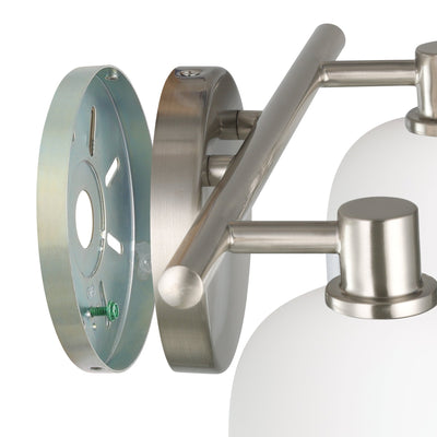 Valentina 15-inch 2-light Brushed Nickel Vanity Light with Etched Opal Glass Shades