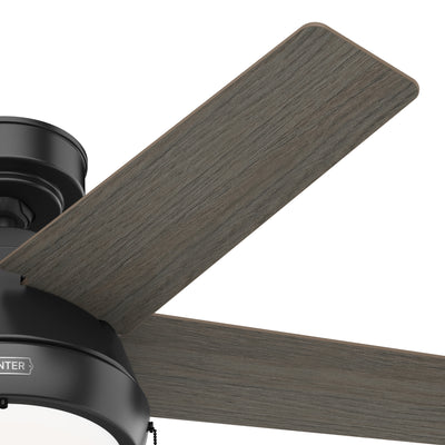 44 inch Burroughs Matte Black Ceiling Fan with LED Light Kit and Pull Chain