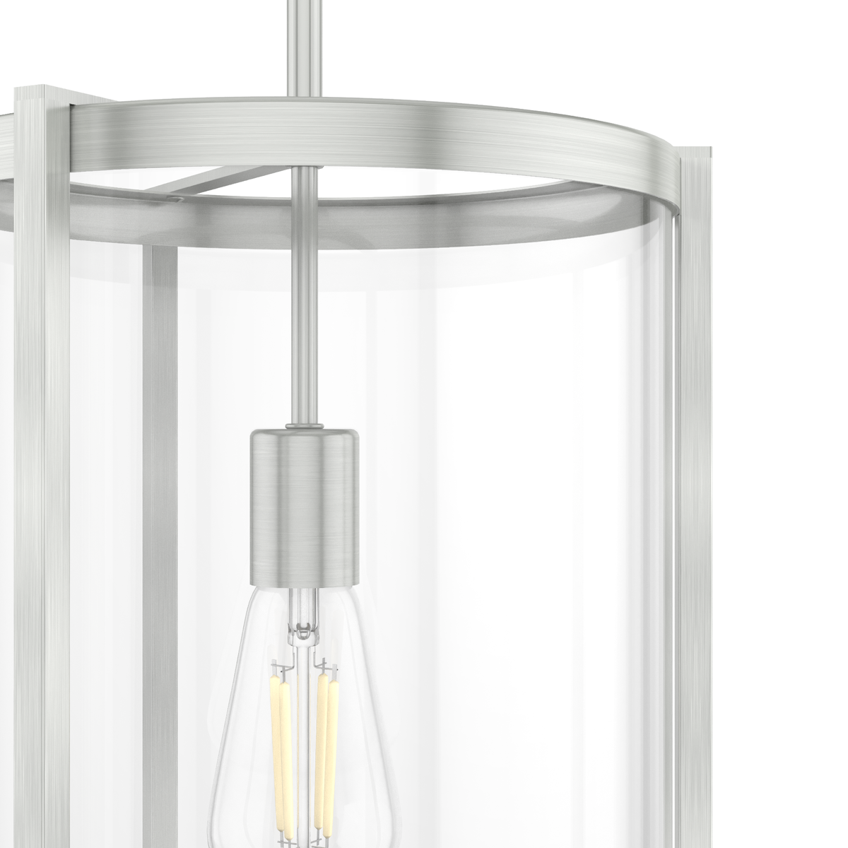 Astwood 11.5-inch 1-light Brushed Nickel Pendant with Clear Glass