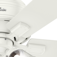 42 inch Crestfield Fresh White Low Profile Ceiling Fan with LED Light Kit and Pull Chain