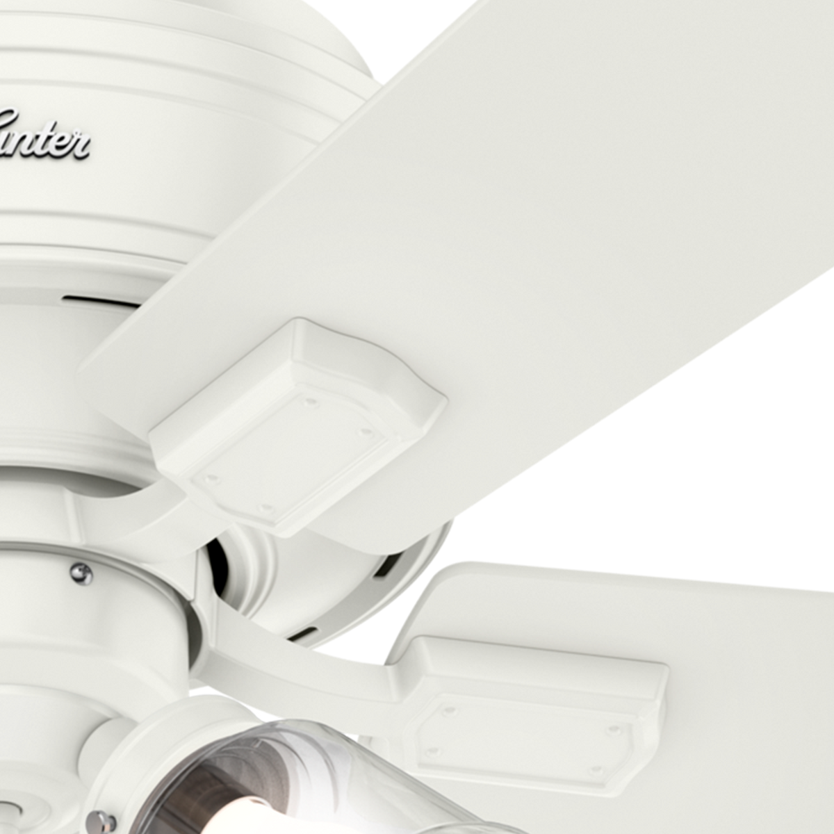 42 inch Crestfield Fresh White Low Profile Ceiling Fan with LED Light Kit and Pull Chain