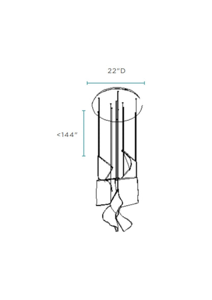 Acrylic Lace 5 Light Chandelier | Chrome