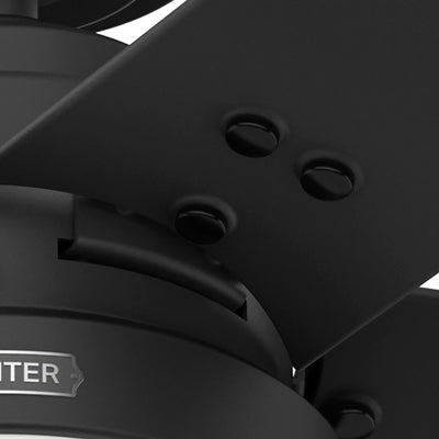 52 inch Sea Point Matte Black WeatherMax Indoor / Outdoor Ceiling Fan with LED Light Kit and Pull Chain