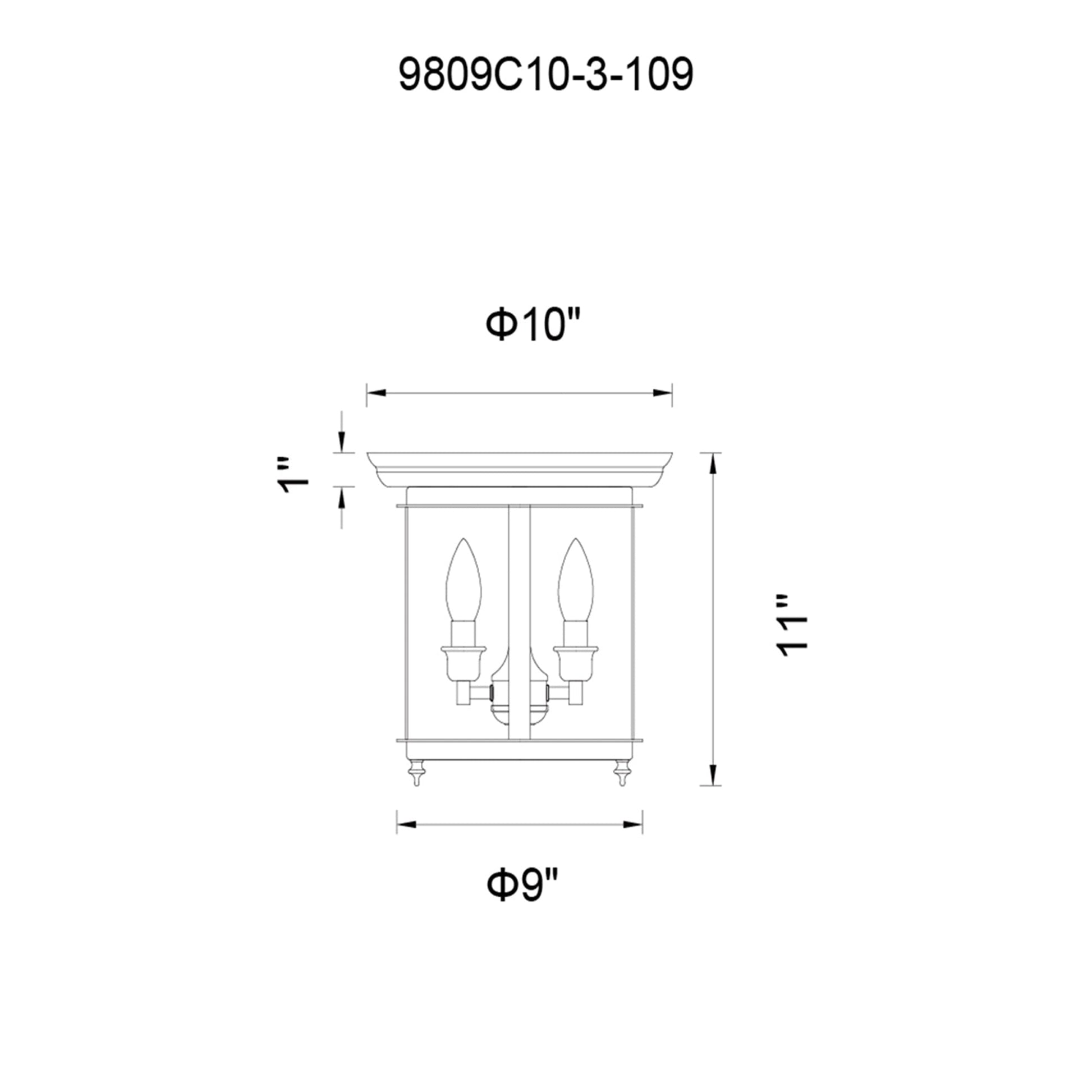 Desire 3 Light Bronze Flush Mount