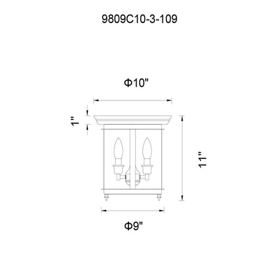 Desire 3 Light Bronze Flush Mount