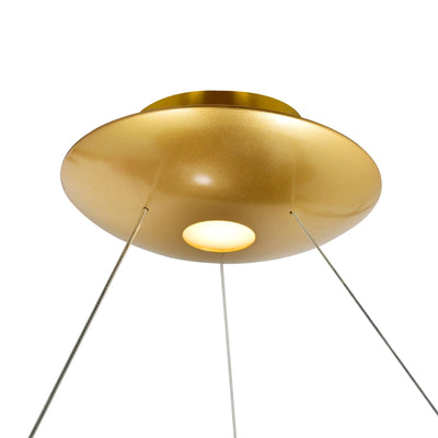 Deux Lunes Integrated LED Black Chandelier