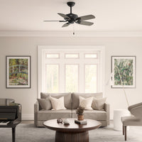 42 inch Builder Elite Matte Black Ceiling Fan and Pull Chain