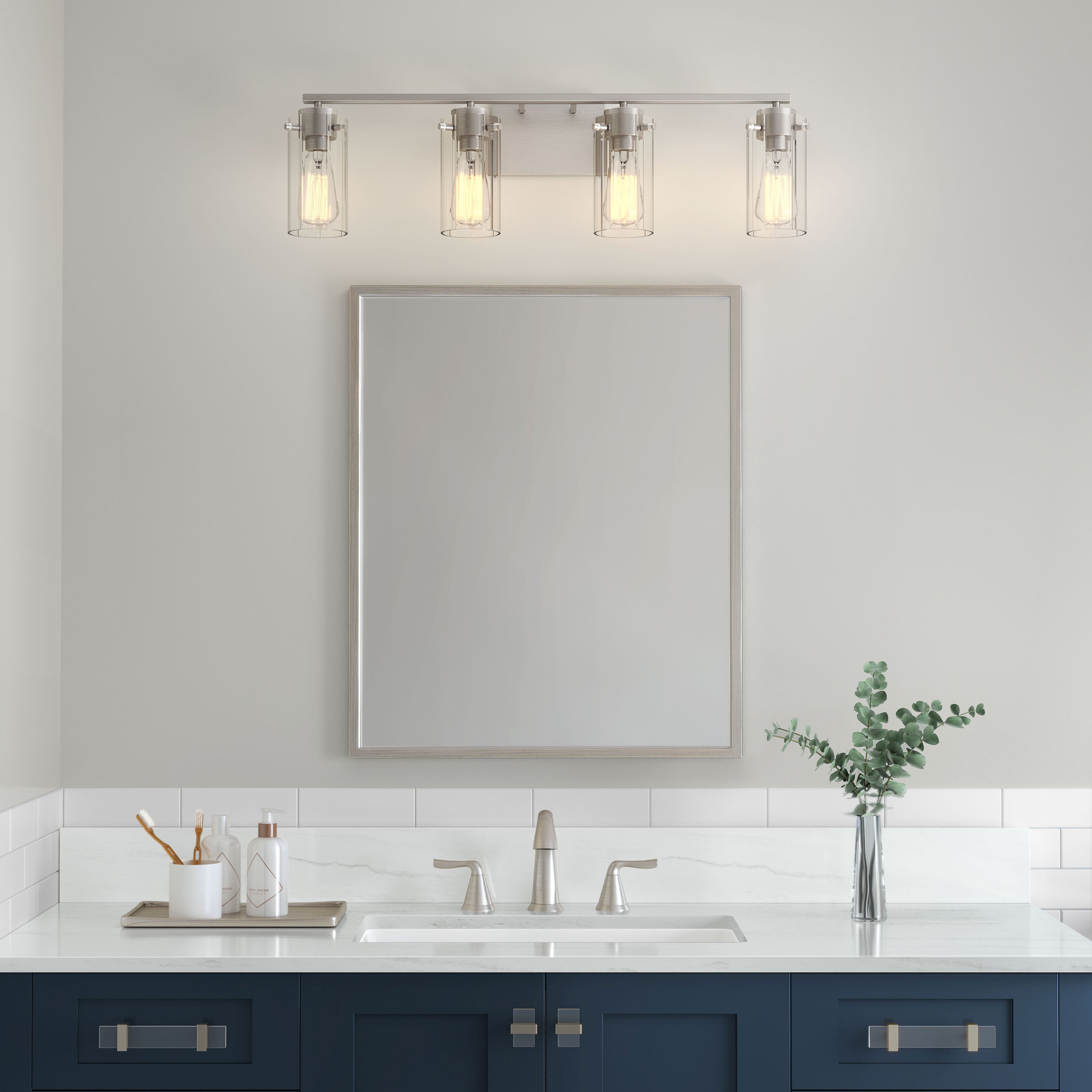 30.5'' Serena Brushed Nickel 4 Light Bath Vanity