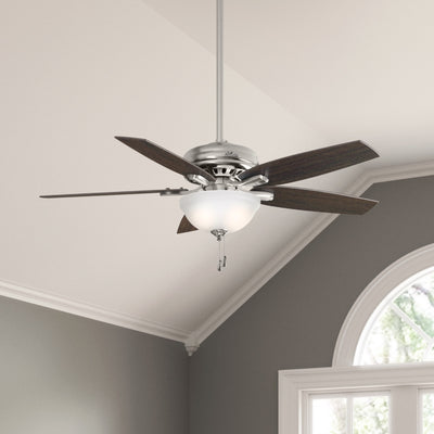 52 inch Newsome Brushed Nickel Ceiling Fan with LED Light Kit