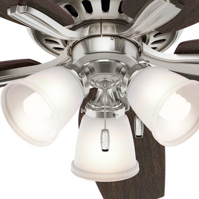 52 inch Newsome Brushed Nickel Ceiling Fan with LED Light Kit and Pull Chain