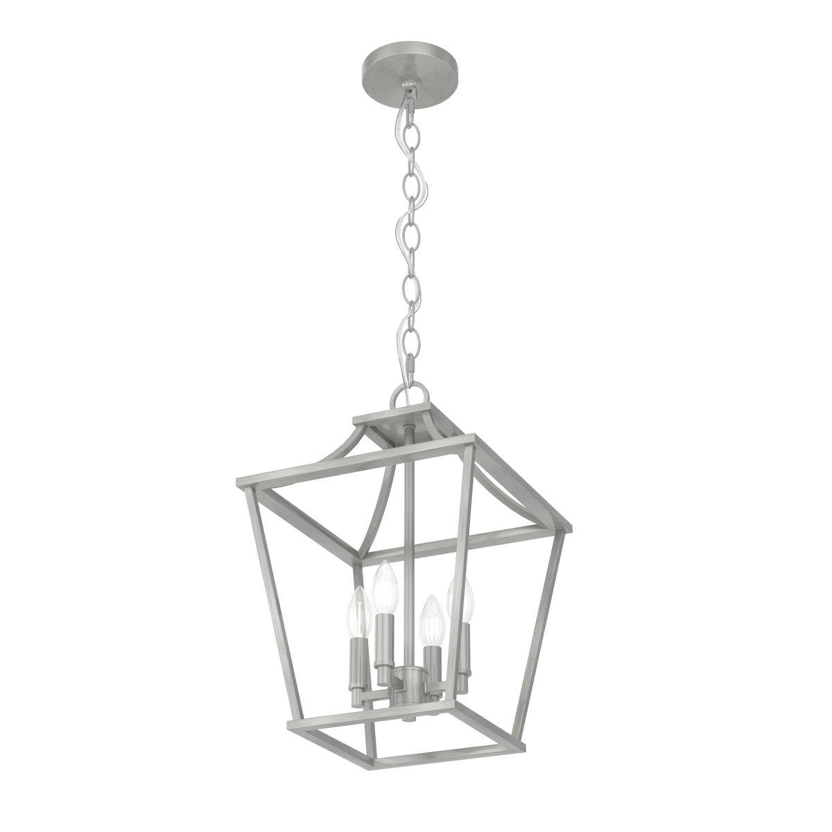 Laurel Ridge 12-inch 4-light Brushed Nickel Lantern Pendant