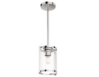 Astwood 6-inch 1-light Polished Nickel Pendant with Clear Glass