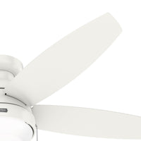 52 inch Lilliana Fresh White Low Profile Ceiling Fan with LED Light Kit and Pull Chain