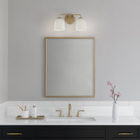 15'' Norah Vintage Brass 2 Light Bath Vanity