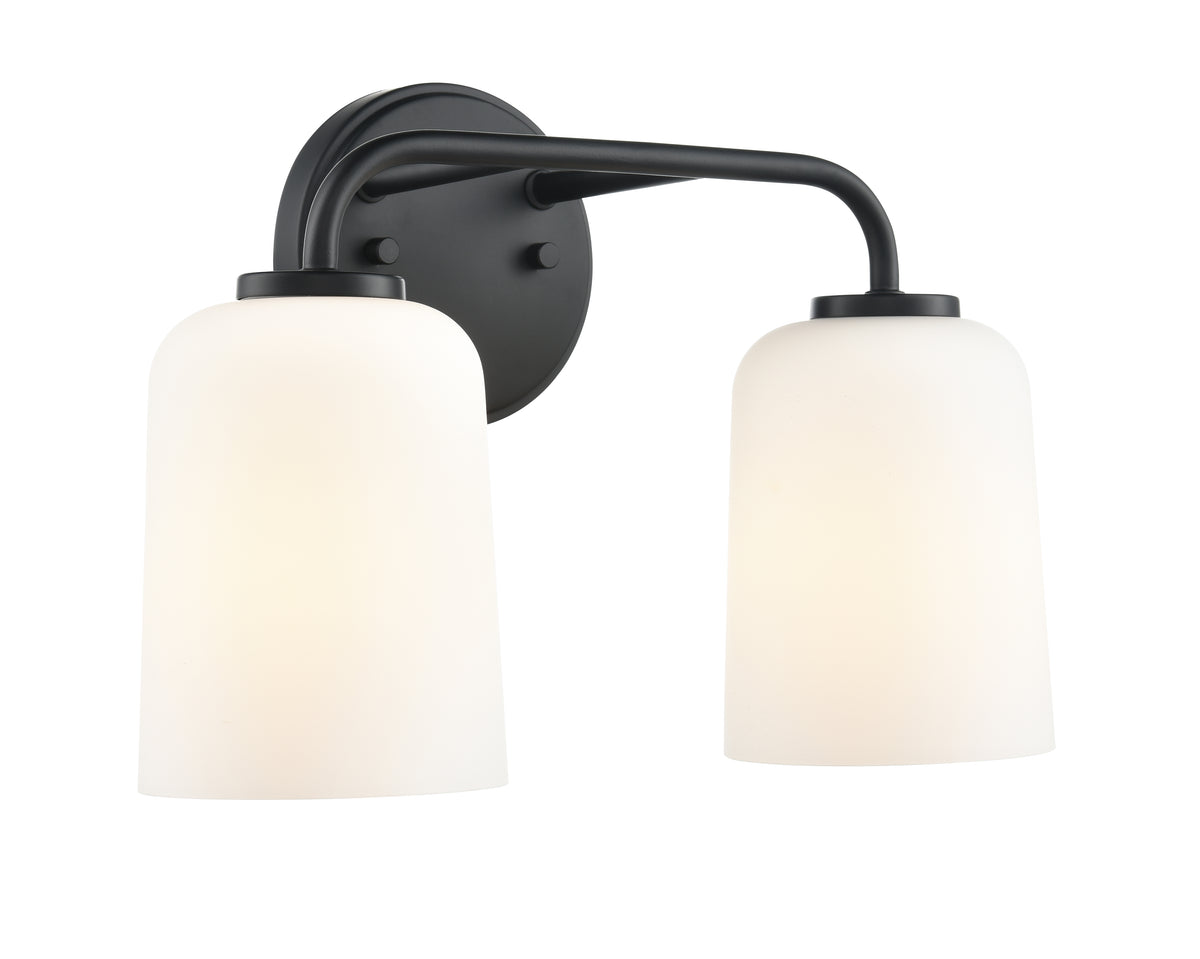 14'' Laphia Matte Black 2 Light Bath Vanity