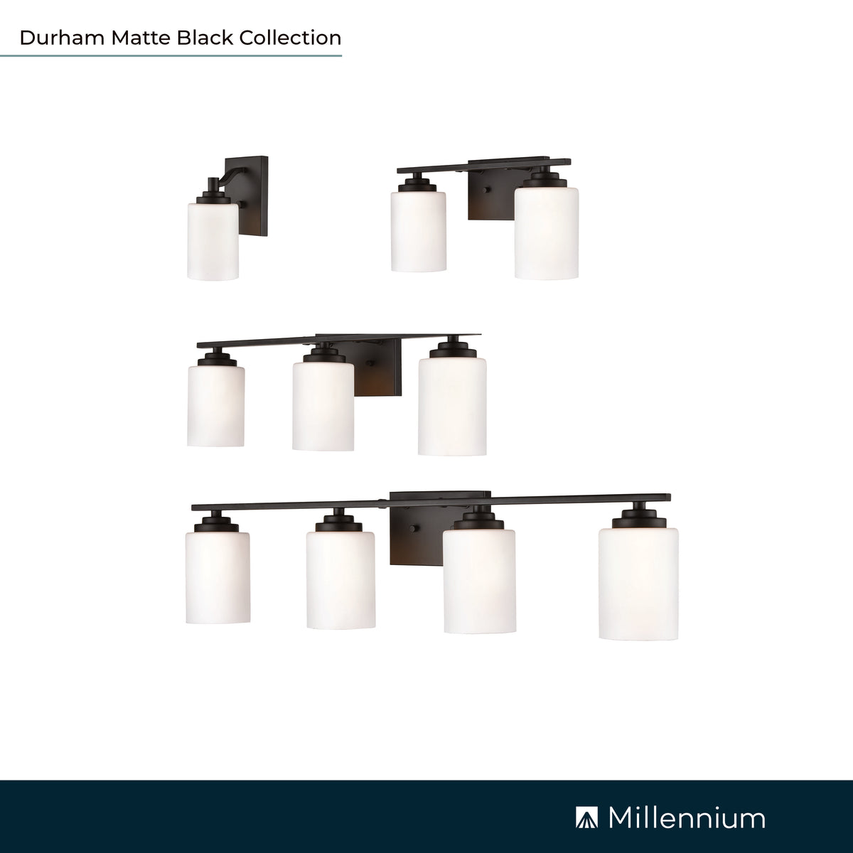 4.38'' Durham Matte Black 1 Light Wall Sconce
