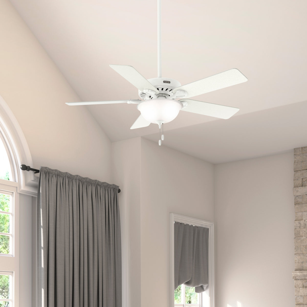 52 inch Pro's Best ENERGY STAR® Fresh White Ceiling Fan with LED Light Kit and Pull Chain