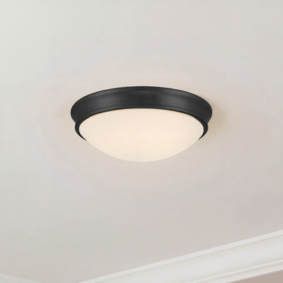 4.25'' Baumann Matte Black 2 Light Flush Mount