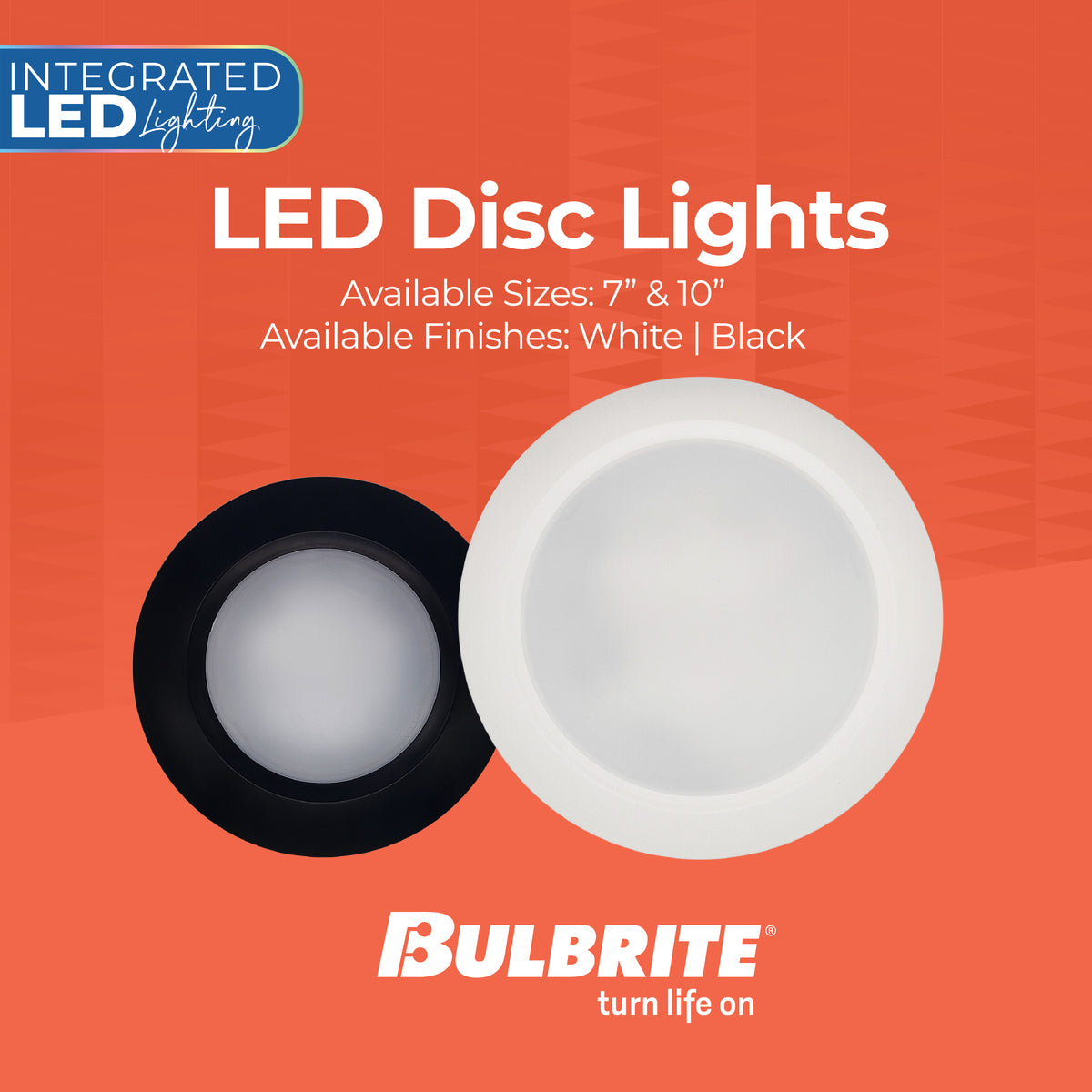 10-inch Black 25W Dimmable LED Disc Downlight, 3000K, 2000 Lumens
