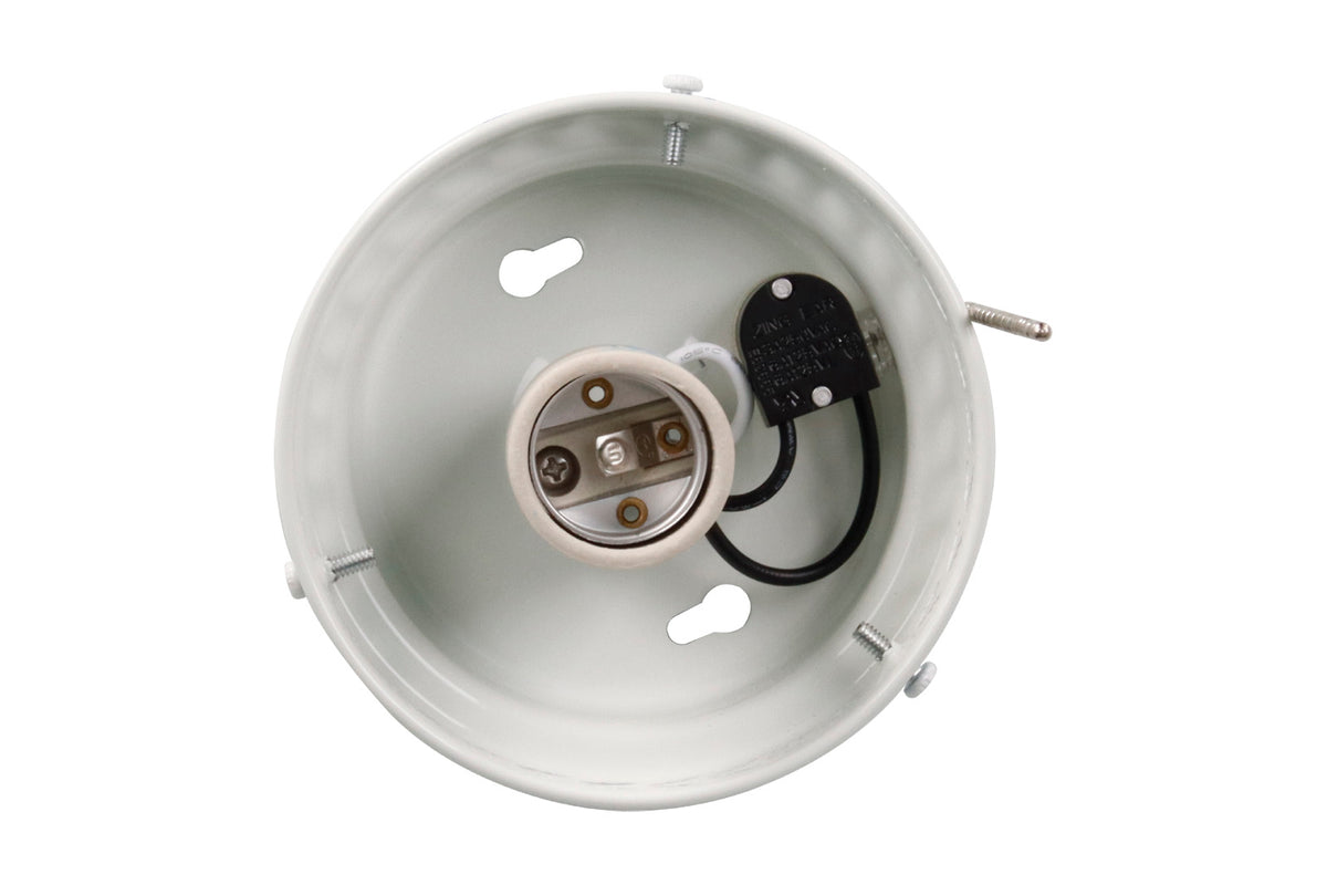4.5-inch White Fan Light Kit Fitter