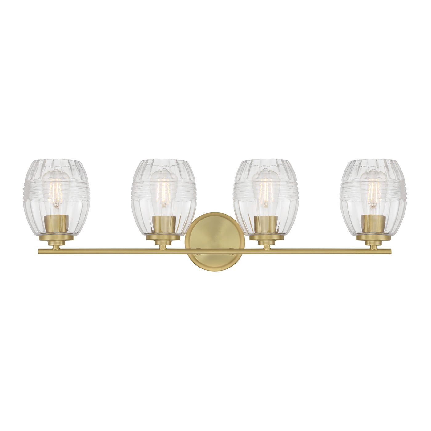 30.5'' Miravelle Vintage Brass 4 Light Bath Vanity