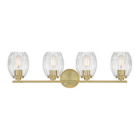 30.5'' Miravelle Vintage Brass 4 Light Bath Vanity