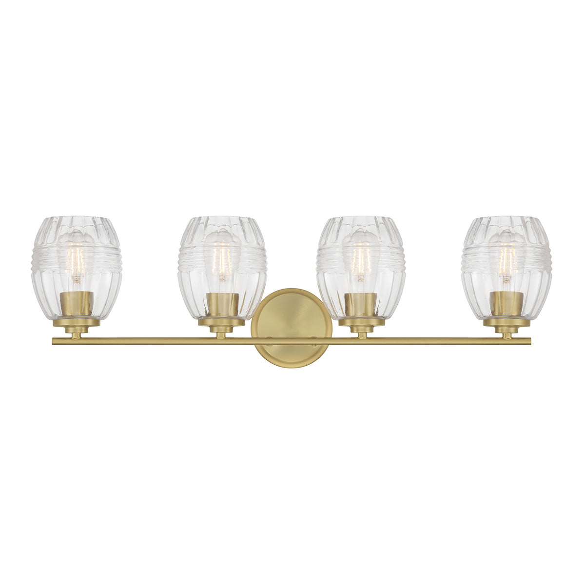 30.5'' Miravelle Vintage Brass 4 Light Bath Vanity
