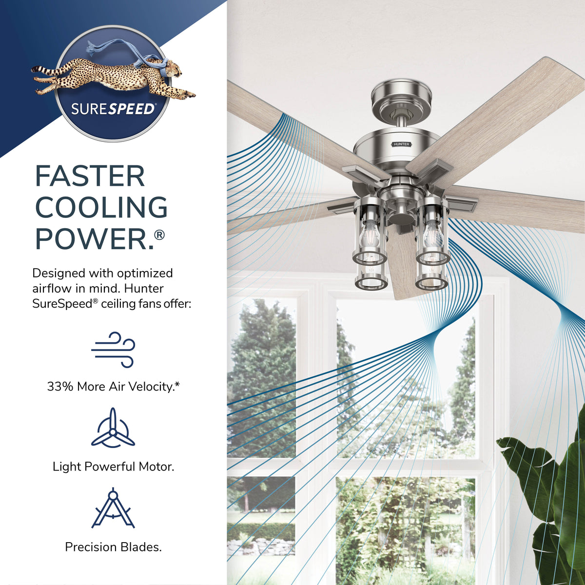 52 inch Astwood II  Matte Black Ceiling Fan with LED Light Kit and Handheld Remote