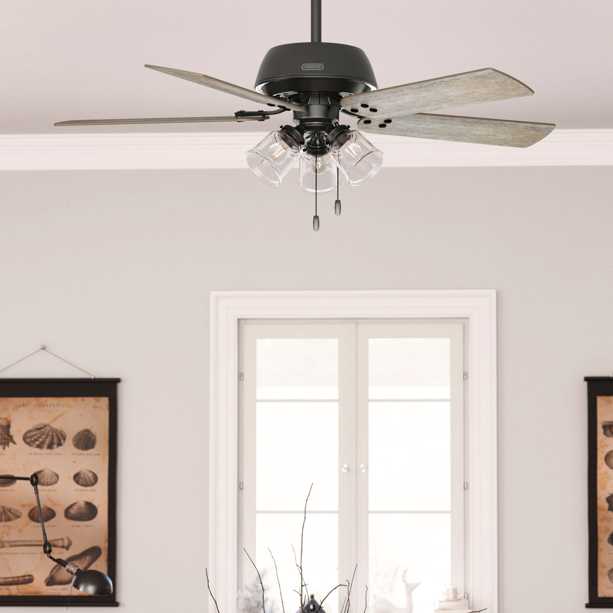 52 inch Shady Grove Noble Bronze Ceiling Fan with LED Light Kit and Pull Chain