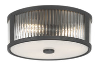 5.5'' Ardezia Matte Black 3 Light Flush Mount