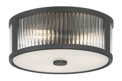 5.5'' Ardezia Matte Black 3 Light Flush Mount