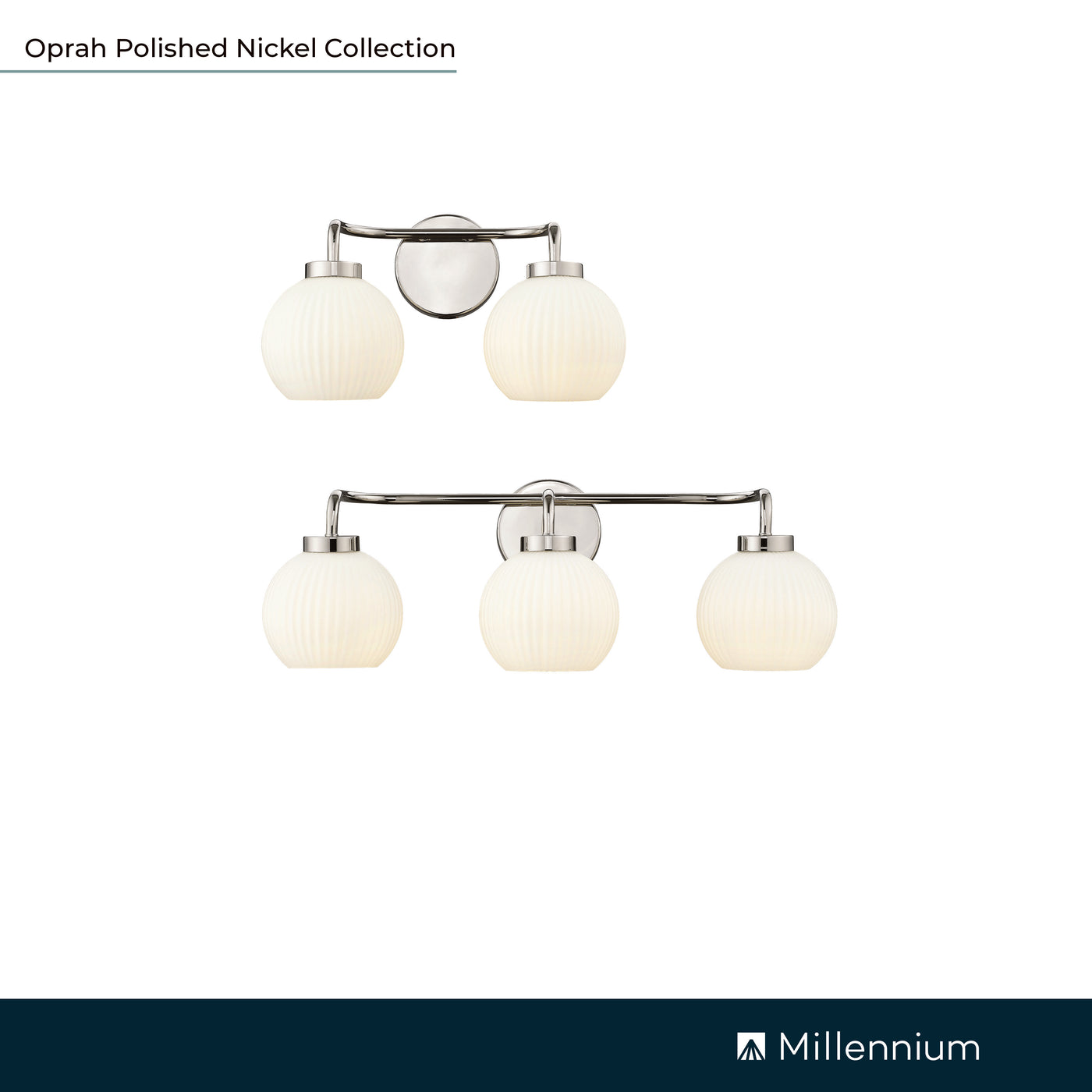 15'' Oprah Polished Nickel 2 Light Bath Vanity