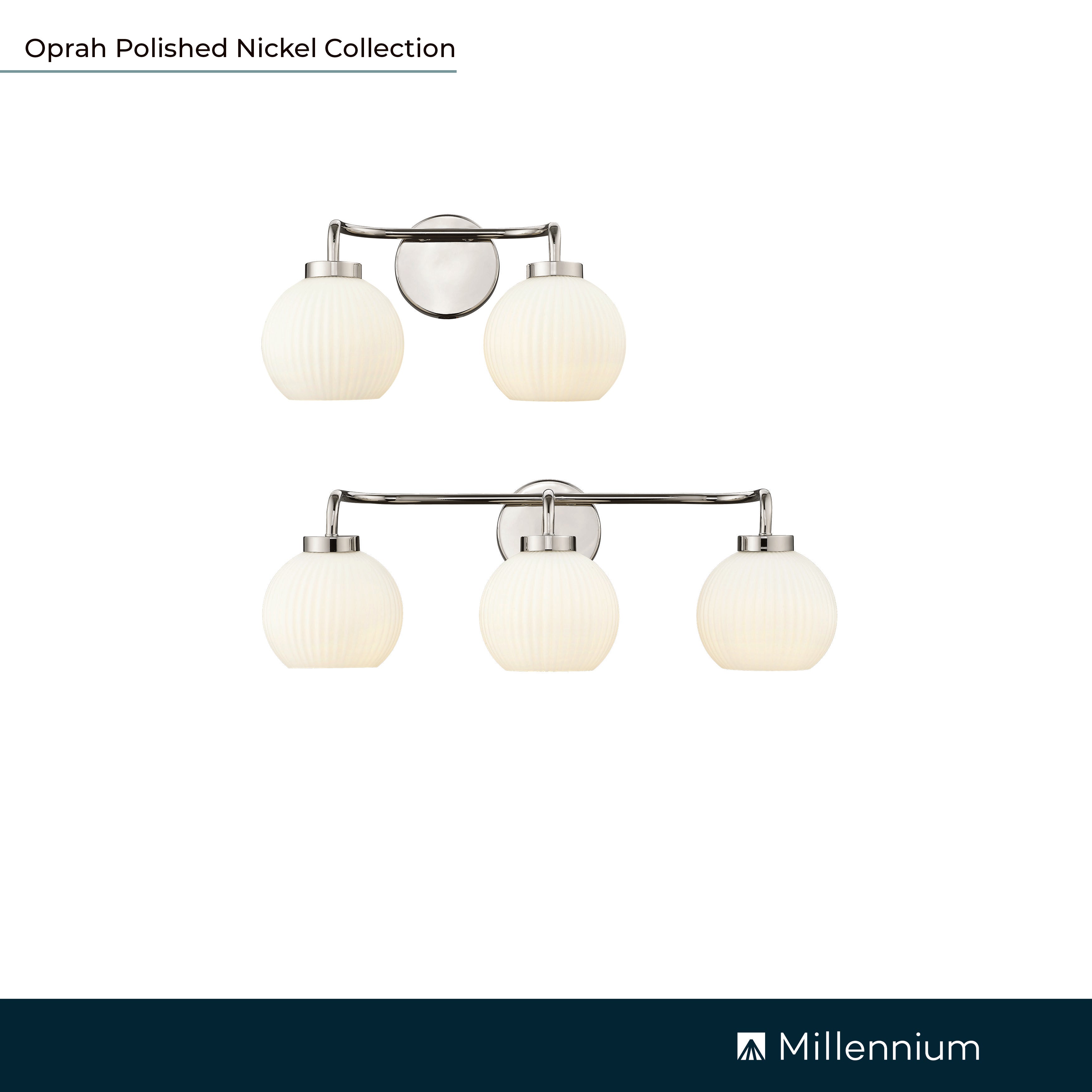24'' Oprah Polished Nickel 3 Light Bath Vanity