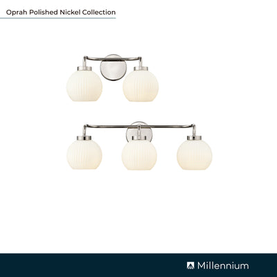 24'' Oprah Polished Nickel 3 Light Bath Vanity