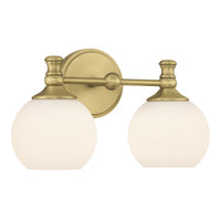 14.75'' Orlisse Vintage Brass 2 Light Bath Vanity