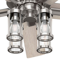 52 inch Astwood II  Brushed Nickel Ceiling Fan with LED Light Kit and Handheld Remote