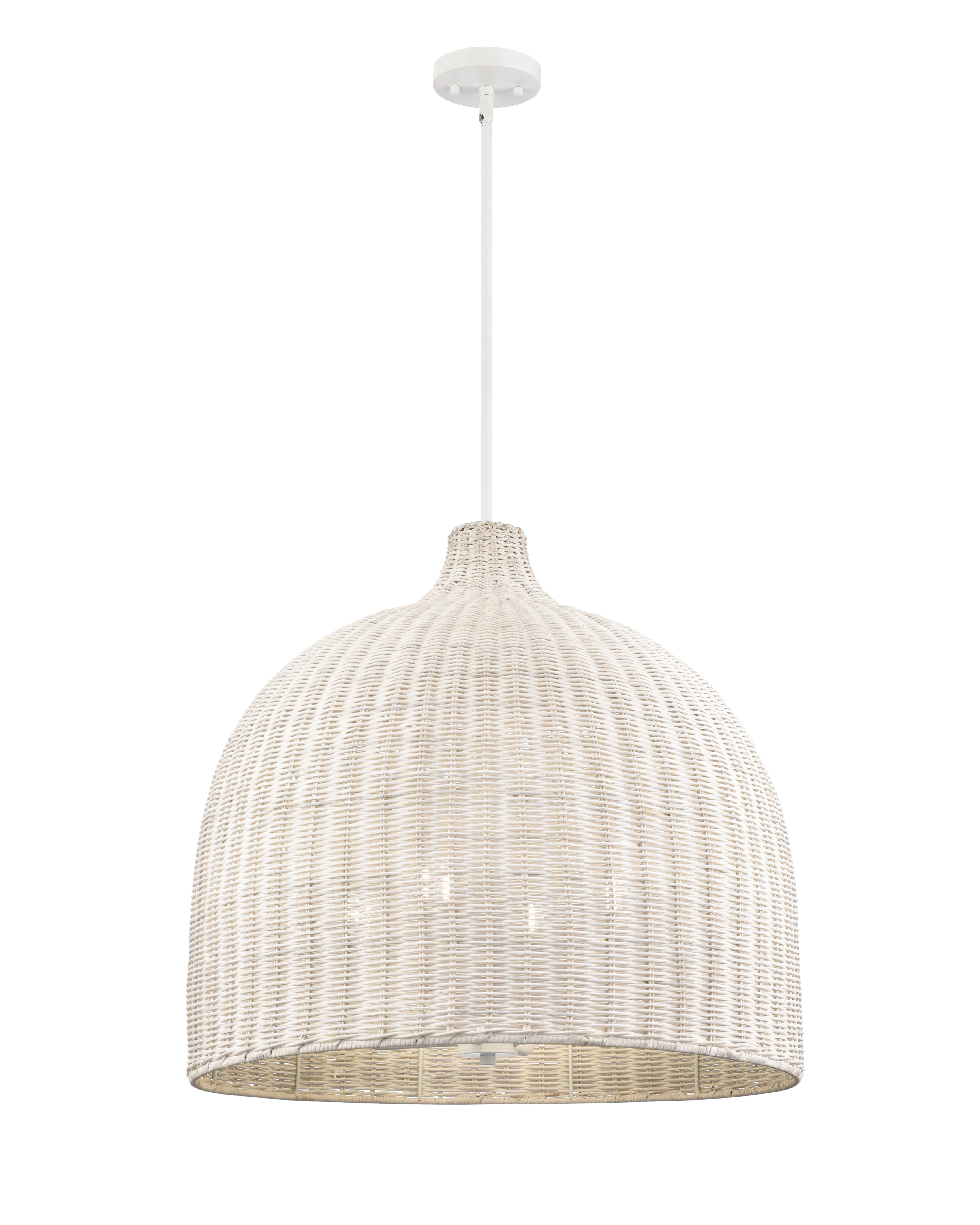 22.5'' Elise Textured White 4 Light Pendant