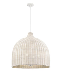 22.5'' Elise Textured White 4 Light Pendant
