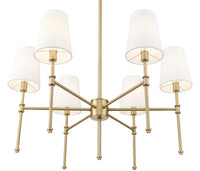 15.75'' Adorra Vintage Brass 6 Light Chandelier