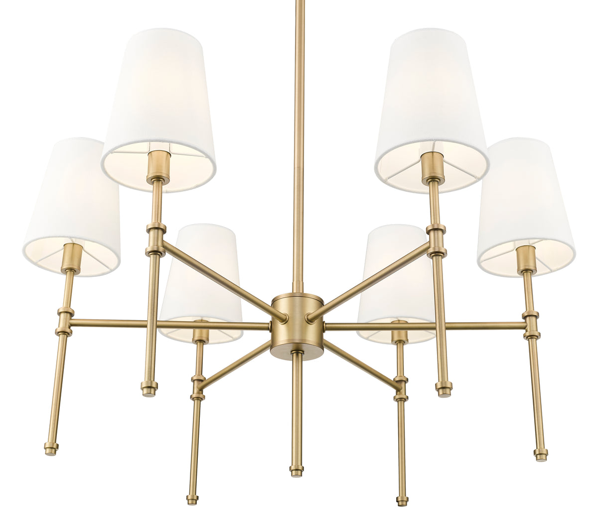 15.75'' Adorra Vintage Brass 6 Light Chandelier